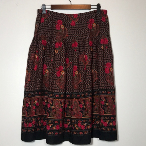 Vintage Melissa Puffy Sleeves Floral Blouse and Skirt Set - Picture 4 of 12